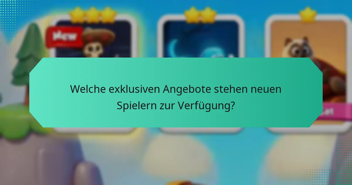 Welche exklusiven Angebote stehen neuen Spielern zur Verfügung?