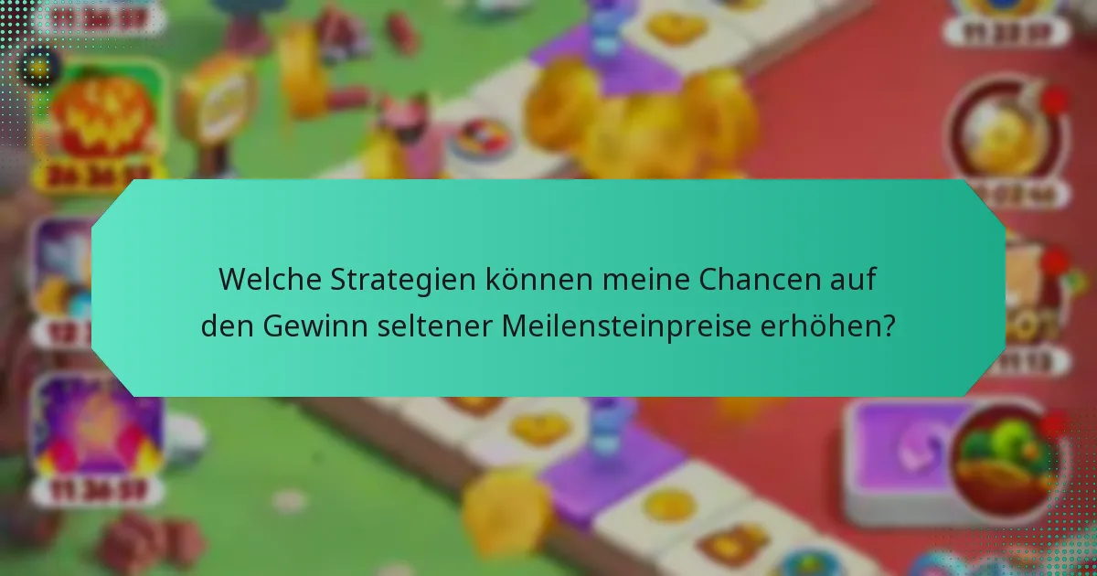 Welche Strategien können meine Chancen auf den Gewinn seltener Meilensteinpreise erhöhen?