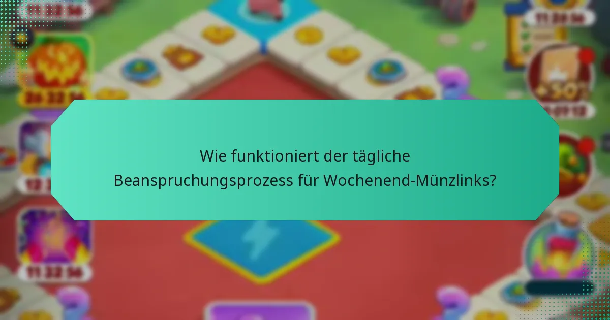 Wie funktioniert der tägliche Beanspruchungsprozess für Wochenend-Münzlinks?